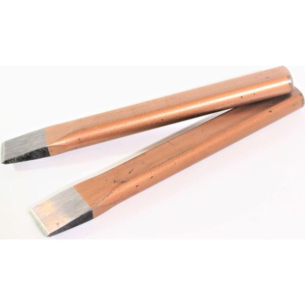 2 X Scalpello Da Muratore Rennsteig Scalpello Piatto C.V. 250X20X12 Mm Scalpello Utensile A Percussione-image