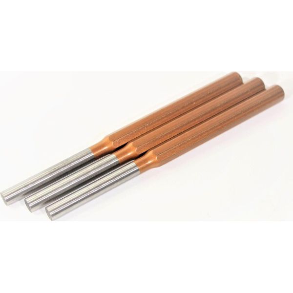 3X Rennsteig Punzone 150X10X3Mm Scalpello Punzonatore Centrale Din 6450 C Metallo-image