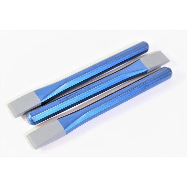 3X Scalpello Piatto Rennsteig Scalpello Da Muratore Ottagonale 150X12X16 Mm Scalpello A Percussione-image