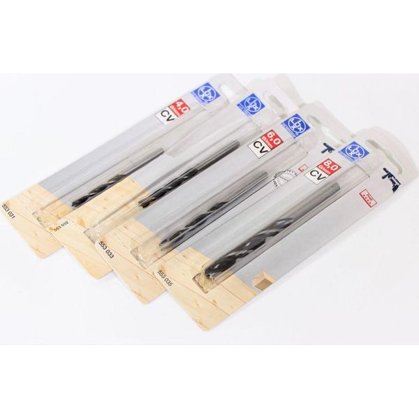 Lux Set Di Punte Per Legno 4 Pezzi ø 4,5,6,8 Mm Cv Punta Per Trapano Utensile Artigianale-image