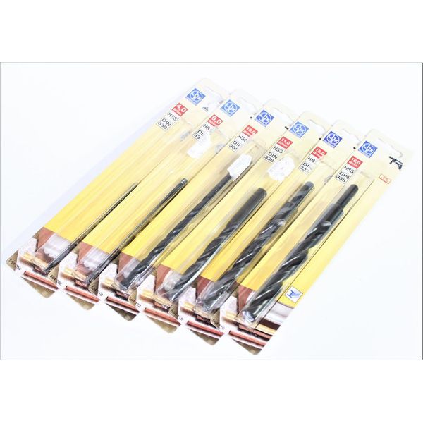 Set Di Punte Elicoidali Lux Hss Da 6 Pezzi ø4,6,10,11,15,16 Mm Din 338 Foratura-image