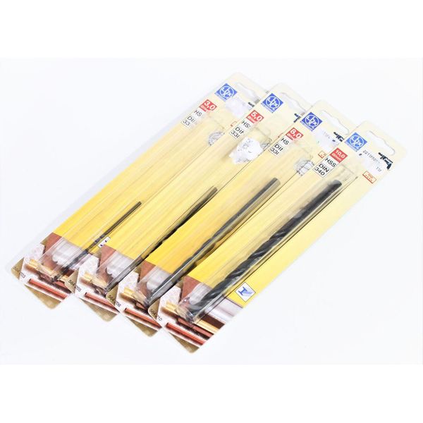 Set Di Punte Elicoidali Lux Hss 4 Pezzi ø3,5,8,10 Mm Din 338 Punta Di Trapano Utensile Di Perforazione-image