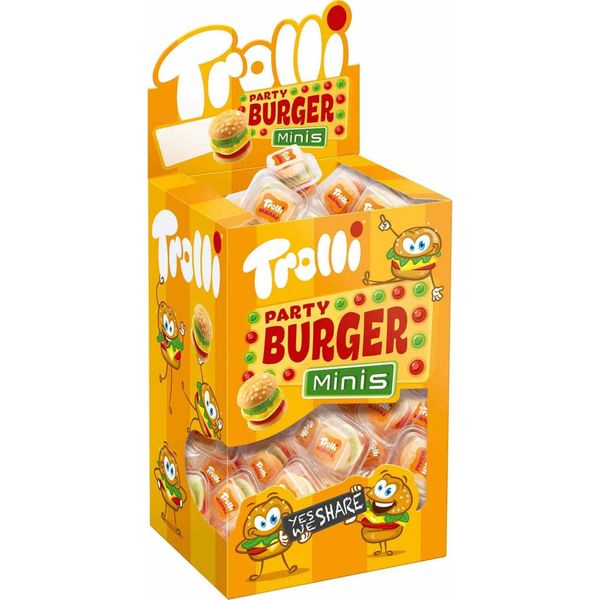 Trolli Party Burger Minis Schiuma Zucchero E Gomma Frutta 80X10G 800G-image