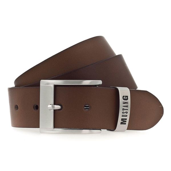 Mustang Pelle Cintura Classic Leather Belt W110 Baileys Marrone-image