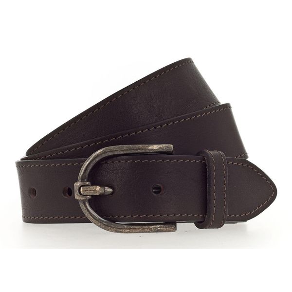 Mustang Pelle Cintura Leather Belt W90 Dark Brown Marrone Scuro-image