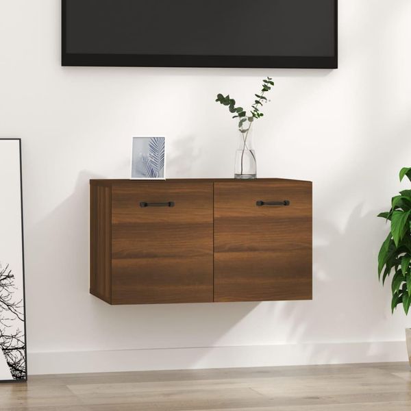 The Living Store Armadio A Muro Look Rovere Marrone 60X36,5X35 Cm Materiale Legno-image