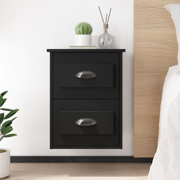 Maison Exclusive - Comodini Da Parete 2 Pezzi Nero 41,5X36X53 Cm-image