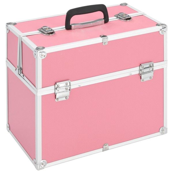 The Living Store Astuccio Per Cosmetici 37 X 24 X 35 Cm Rosa Alluminio-image