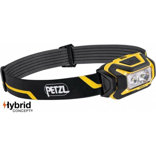 Petzl Aria 2 Lampada Frontale Nera/Gialla Lampada Frontale Compatta, Robusta E Impermeabile, Ideale Per L'illuminazione A Distanza Ravvicinata-image