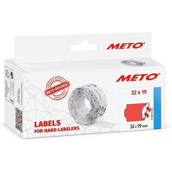 Meto 30007361 Etichette Meto Per Etichettatrici Di Prezzi, 32 X 19 Mm, Rosso-image