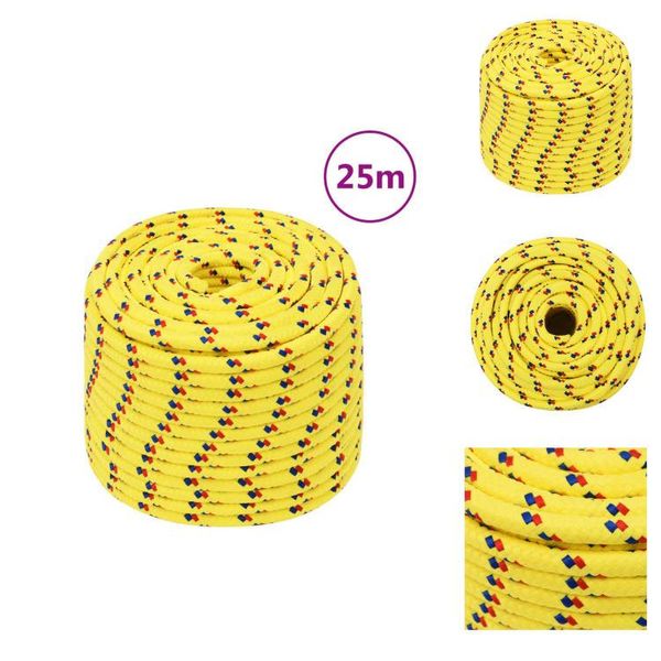 Vidaxl Corda Da Barca Gialla 14 Mm 25 M In Polipropilene - Corde-image