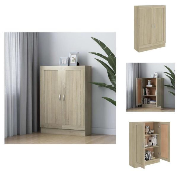 Vidaxl Libreria Rovere Sonoma 82,5X30,5X115 Cm Materiale A Base Di Legno - Librerie E Scaffalature-image