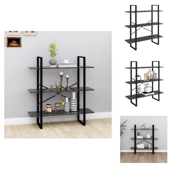 Vidaxl Scaffale Grigio 100X30X105 Cm Materiale A Base Di Legno - Librerie E Scaffali-image