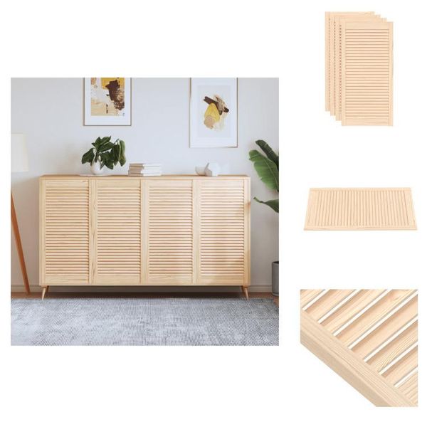 Vidaxl Ante Dell'armadio A Persiana 4 Pezzi 99,3X49,4 Cm In Legno Massiccio - Ante Dell'armadio-image