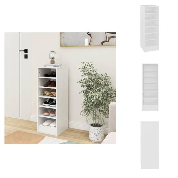 Vidaxl Scarpiera Bianca 31,5X35X90 Cm In Legno - Scarpiere & Armadietti-image