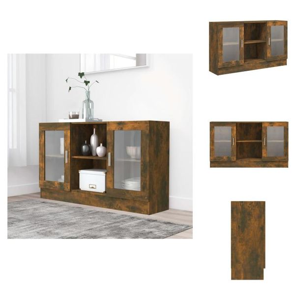 Vidaxl Vetrina In Rovere Affumicato 120X30,5X70 Cm Materiale Legno - Credenze-image