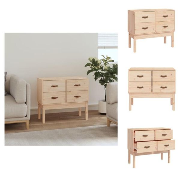Vidaxl Armadio Console 90X40X78 Cm In Pino Massiccio - Credenze-image