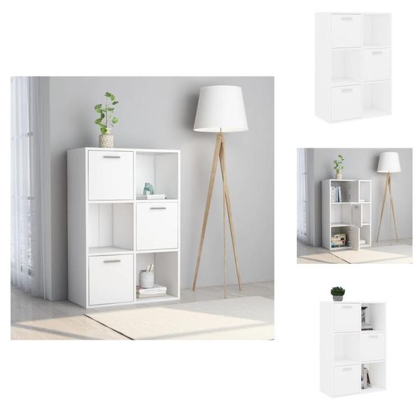 Vidaxl Armadio Bianco 60X29,5X90 Cm In Legno - Librerie E Scaffalature-image