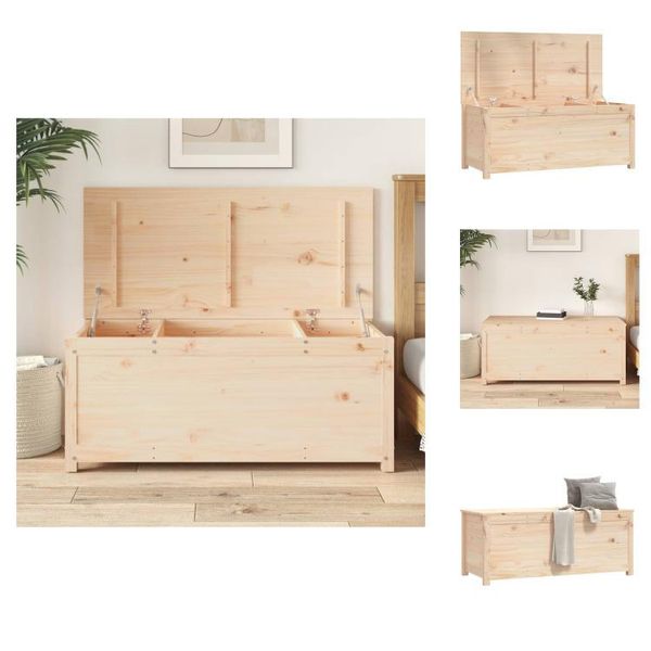 Vidaxl Cassapanca 110X50X45,5 Cm In Legno Di Pino Massiccio - Armadi-image