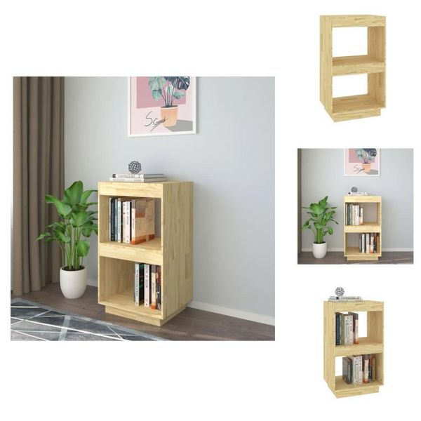 Vidaxl Libreria 40X35X71 Cm In Legno Di Pino Massiccio - Librerie E Scaffali-image