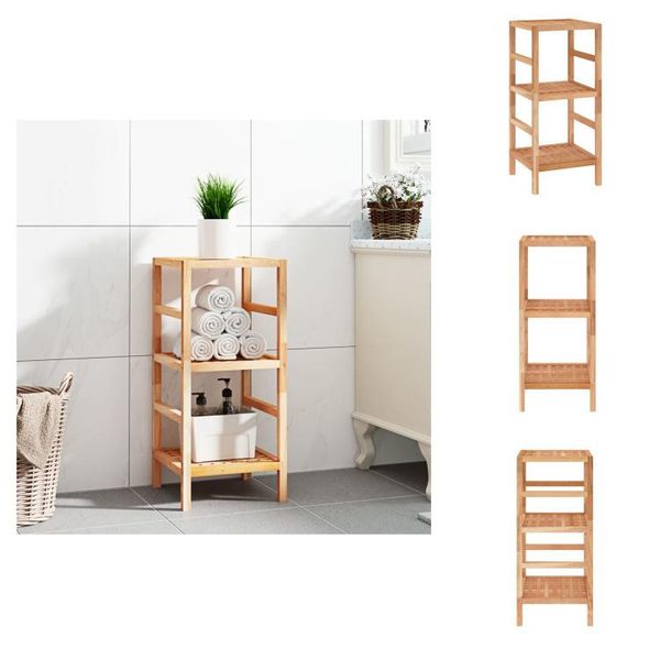 Vidaxl Scaffale Da Bagno 35,5X35,5X79 Cm Noce Massiccio - Librerie E Scaffali-image