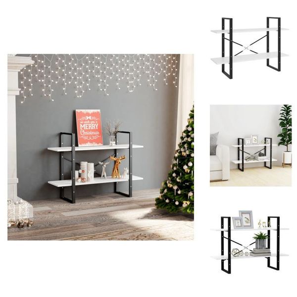 Vidaxl Libreria 2 Scomparti Bianca 100X30X70 Cm In Legno - Librerie E Scaffalature-image