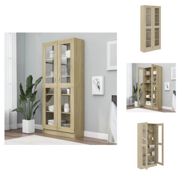 Vidaxl Vetrina Rovere Sonoma 82,5X30,5X185,5 Cm Materiale A Base Di Legno - Librerie E Scaffalature-image