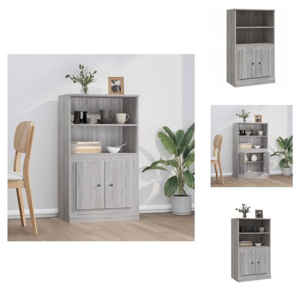 Vidaxl Credenza Grigio Sonoma 60X35,5X103,5 Cm Materiale A Base Di Legno - Credenze-image