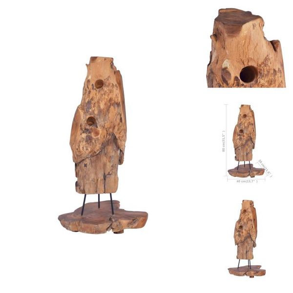 Vidaxl Portabottiglie Per 8 Bottiglie 40X30X80 Cm In Legno Massiccio Teak - Portabottiglie-image