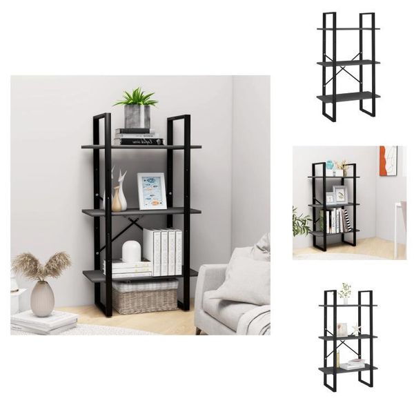 Vidaxl Scaffale Grigio 60X30X105 Cm In Legno - Scaffali E Librerie-image