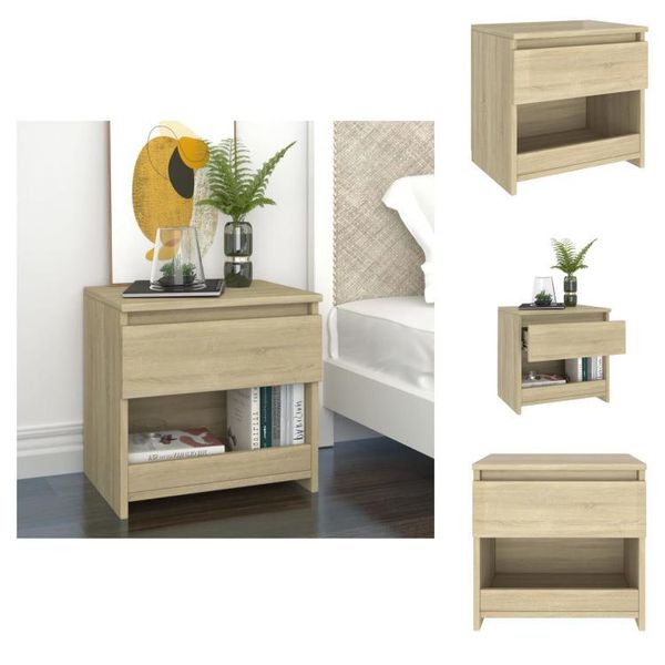 Vidaxl Comodino Rovere Sonoma 40X30X39 Cm Materiale Legno - Comodini-image