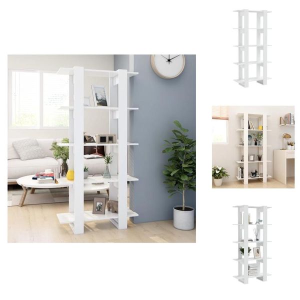 Vidaxl Libreria/Divisorio Bianco 80X30X160 Cm In Legno - Librerie E Scaffalature-image
