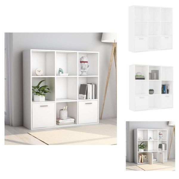 Vidaxl Libreria Bianca 98X30X98 Cm Materiale A Base Di Legno - Librerie E Scaffalature-image