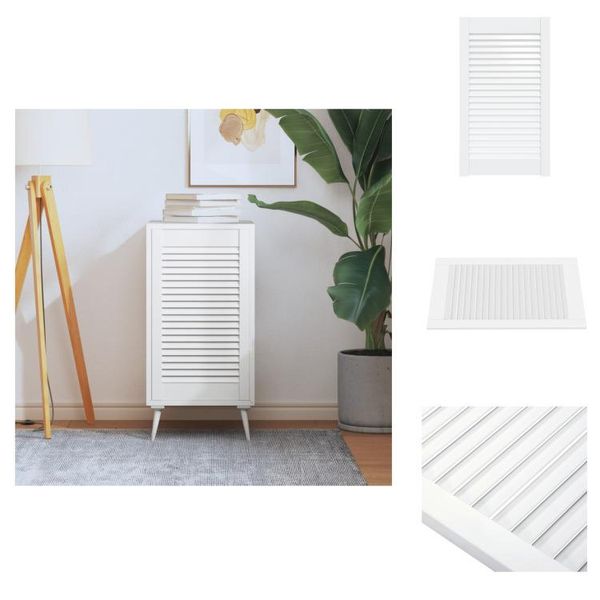 Vidaxl Armadio A Doghe Bianco 69X39,4 Cm In Legno Di Pino Massiccio - Porte Per Armadi-image
