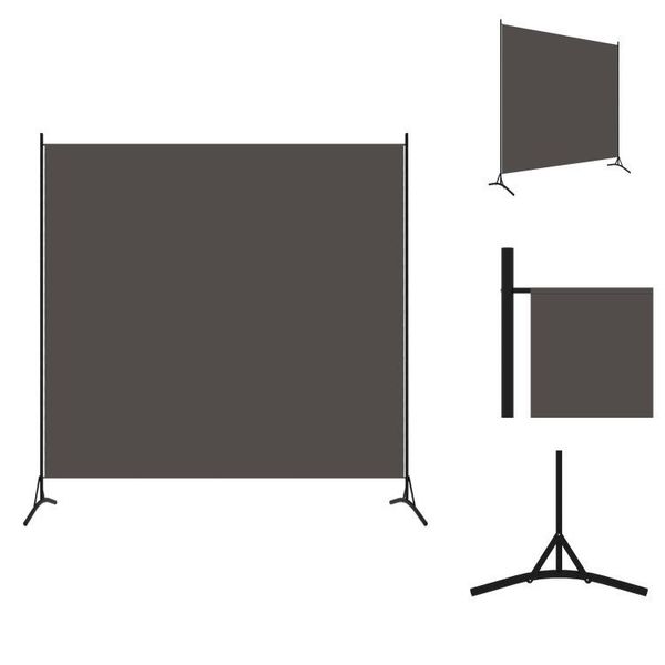 Vidaxl 1 Pezzo Divisorio Per Ambienti Antracite 175X180 Cm - Divisorio Per Ambienti-image