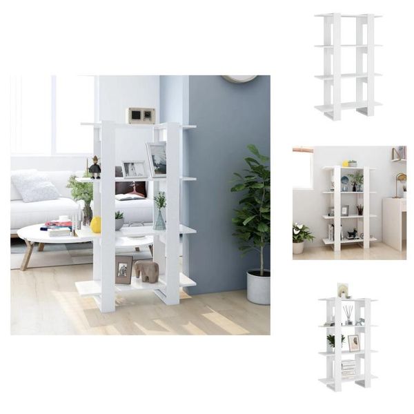 Vidaxl Libreria/Divisorio Bianco 80X30X123,5 Cm - Librerie E Scaffalature-image