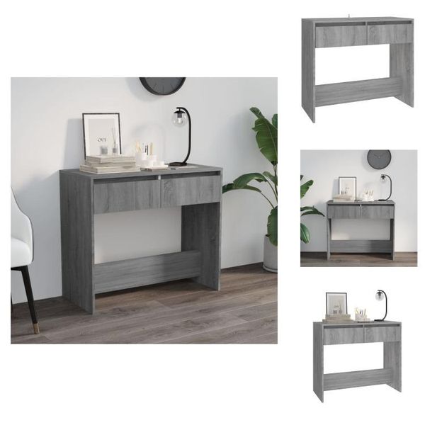 Vidaxl Consolle Grigio Sonoma 89X41X76,5 Cm In Legno - Tavoli Laterali-image