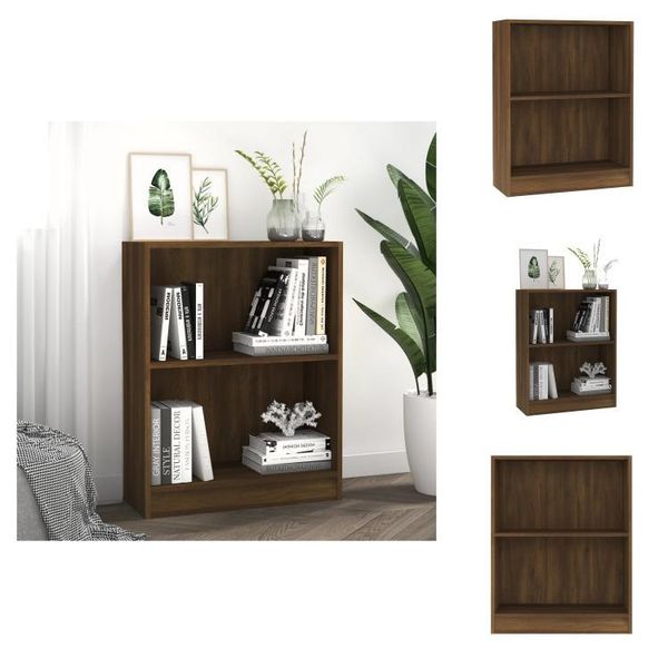 Vidaxl Libreria Marrone Effetto Rovere 60X24X74,5 Cm Materiale A Base Di Legno - Librerie E Scaffali-image