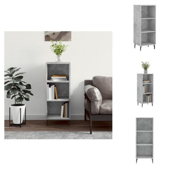 Vidaxl Credenza Grigio Cemento 34,5X32,5X90 Cm Materiale Legno - Credenze-image