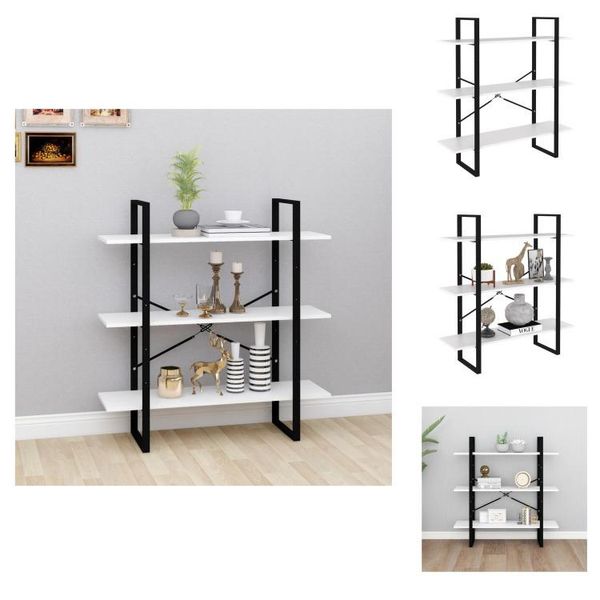 Vidaxl Libreria Bianca 100X30X105 Cm Materiale A Base Di Legno - Librerie E Scaffalature-image