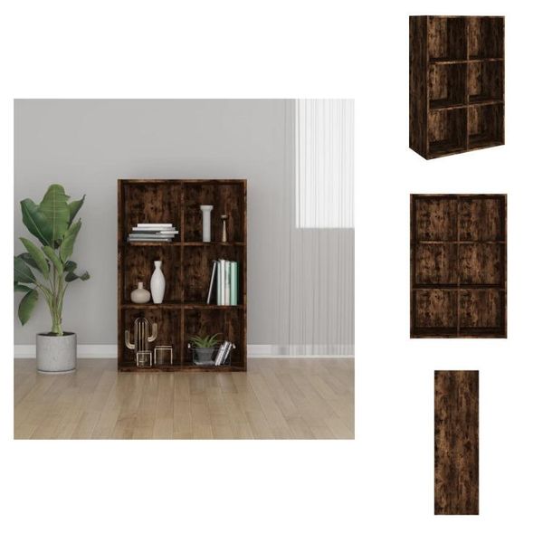 Vidaxl Libreria/Seduta In Rovere Affumicato 66X30X98 Cm Materiale A Base Di Legno - Librerie E Scaffalature-image