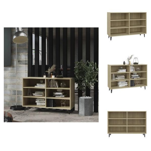 Vidaxl Credenza Rovere Sonoma 103,5X35X70 Cm Materiale A Base Di Legno - Credenze-image