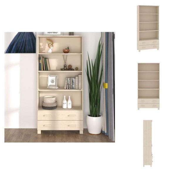 Vidaxl Credenza Hamar In Pino Massiccio Marrone Miele - Credenze-image