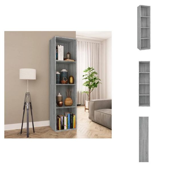 Vidaxl Libreria/Tv Grigio Sonoma 36X30X143 Cm Materiale A Base Di Legno - Librerie E Librerie-image