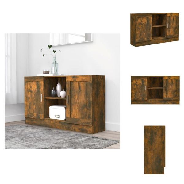Vidaxl Credenza Rovere Fumé 120X30,5X70 Cm Materiale Legno - Credenze-image