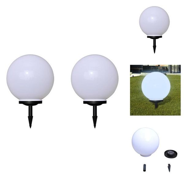 Vidaxl Luci Per Sentieri 2 Pz. Led 40 Cm Con Picchetto A Terra - Illuminazione Esterna-image