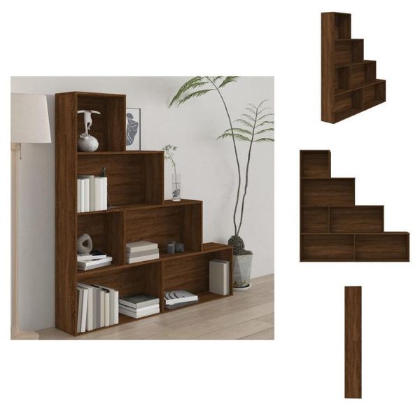 Vidaxl Libreria In Rovere Marrone 155X24X160 Cm - Librerie E Scaffali-image
