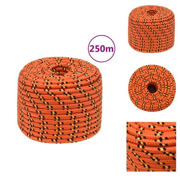 Vidaxl Corda Per Barca Arancione 14 Mm 250 M Polipropilene - Corde-image