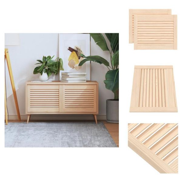 Vidaxl Ante Dell'armadio A Doghe 2 Pezzi 39,5X49,4 Cm In Legno Massiccio - Ante Dell'armadio-image