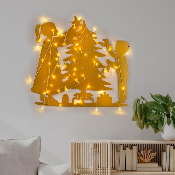 Wallity, Xmasgold - 016, Scultura Da Parete, Oro, 100 % Metallo, 39 X 64 Cm-image
